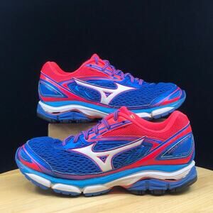 Mizuno Womens Wave Inspire 13 410878 4V13 Blue Pink Running Shoes Size 8 D